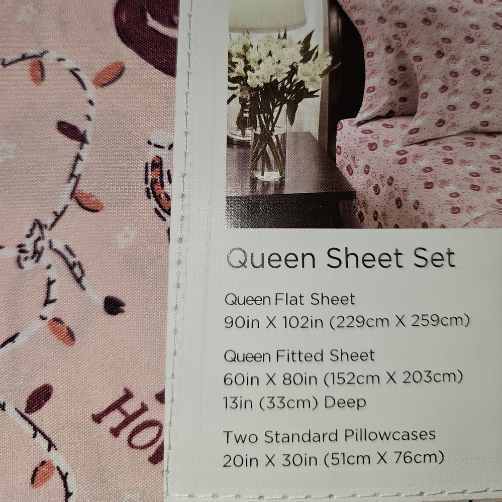 🚩SOLD🚩Berkshire Artist Series Sheet Set Ho Ho Howdy Queen - Picture 2 of 2